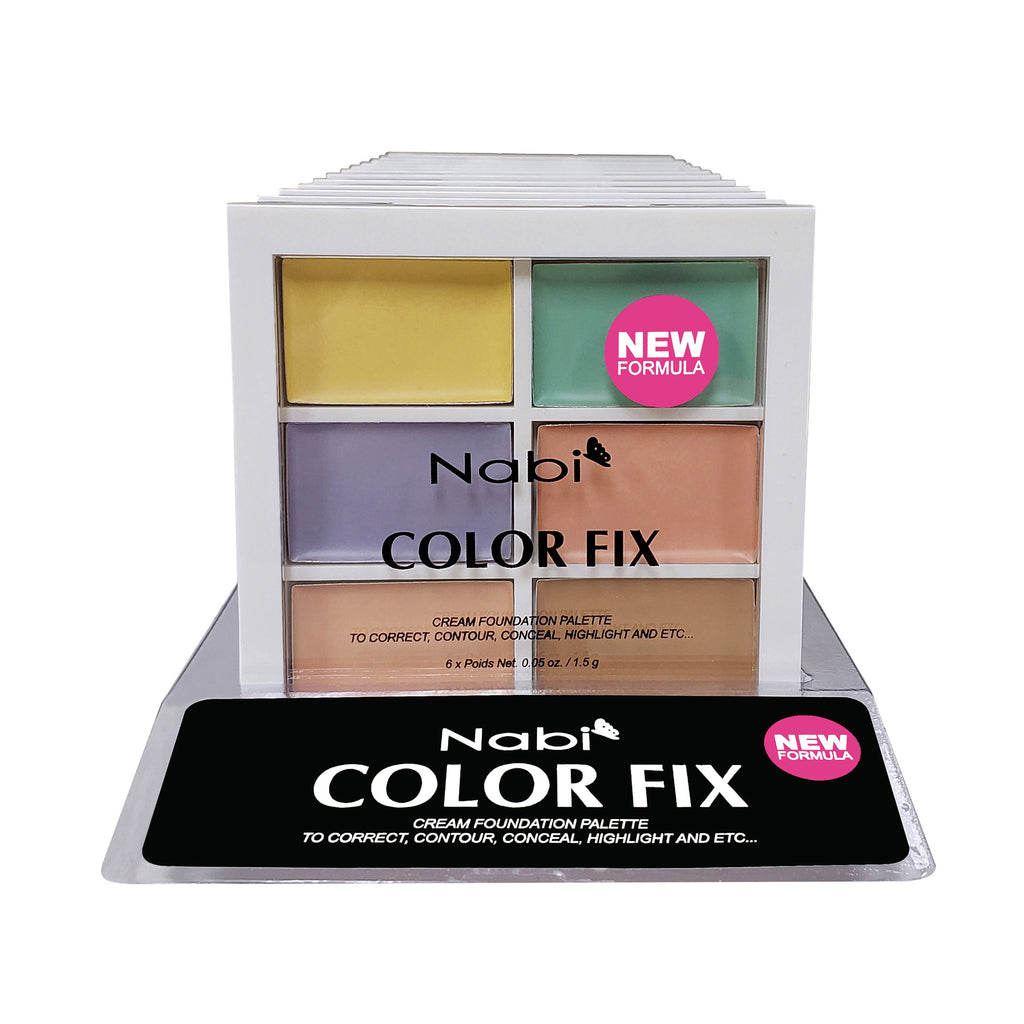 CF12 - COLOR FIX CREAM FOUNDATION PALETTE 12Pcs/Set