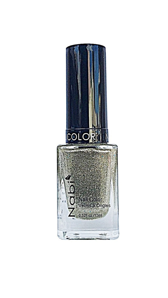 NP20 - Nabi 5 Nail Polish Silver Glitter 12Pcs/Pack