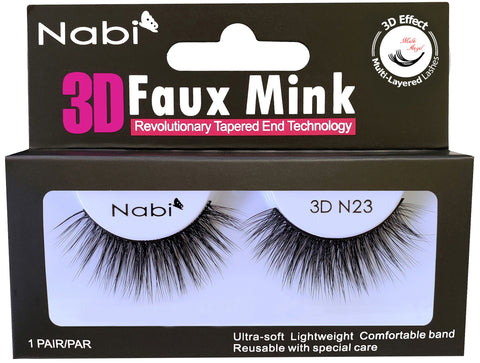 3D N23 - Nabi 3D Faux Mink Eyelash 12PCS/PACK