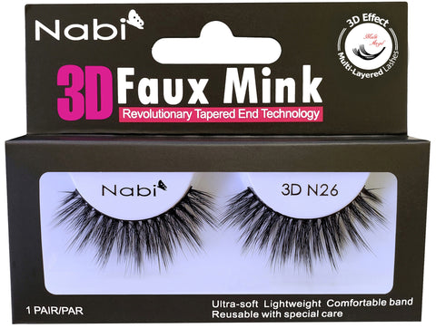 3D N26 - Nabi 3D Faux Mink Eyelash 12PCS/PACK