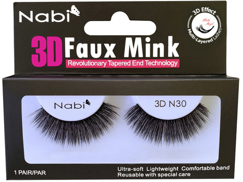 3D N30 - Nabi 3D Faux Mink Eyelash 12PCS/PACK