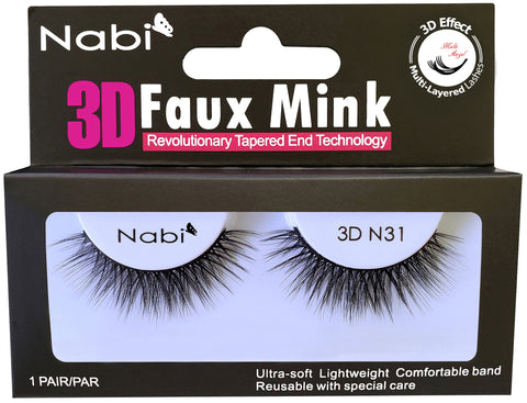 3D N31 - Nabi 3D Faux Mink Eyelash 12PCS/PACK