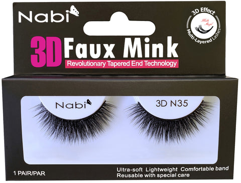 3D N35 - Nabi 3D Faux Mink Eyelash 12PCS/PACK