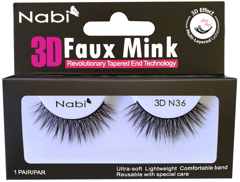 3D N36 - Nabi 3D Faux Mink Eyelash 12PCS/PACK