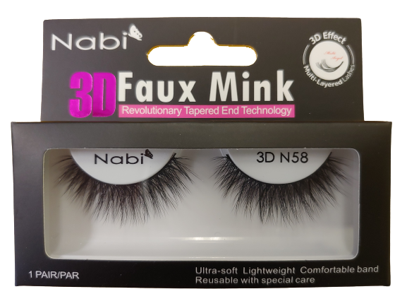 3D N58 - Nabi 3D Faux Mink Eyelash 12PCS/PACK