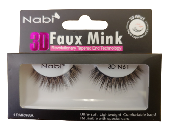 3D N61 - Nabi 3D Faux Mink Eyelash 12PCS/PACK