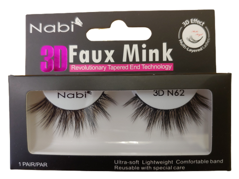 3D N62 - Nabi 3D Faux Mink Eyelash 12PCS/PACK