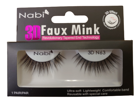 3D N63 - Nabi 3D Faux Mink Eyelash 12PCS/PACK