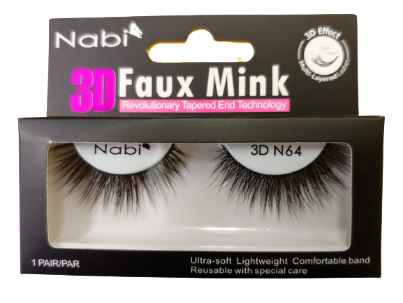 3D N64 - Nabi 3D Faux Mink Eyelash 12PCS/PACK