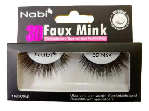 3D N64 - Nabi 3D Faux Mink Eyelash 12PCS/PACK