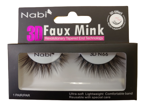 3D N66 - Nabi 3D Faux Mink Eyelash 12PCS/PACK