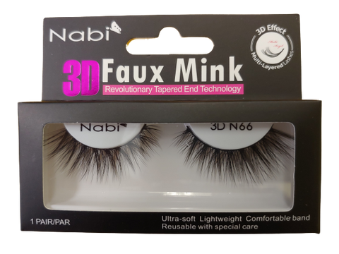 3D N66 - Nabi 3D Faux Mink Eyelash 12PCS/PACK