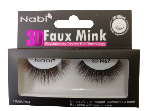 3D N67 - Nabi 3D Faux Mink Eyelash 12PCS/PACK