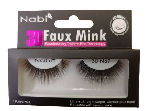 3D N67 - Nabi 3D Faux Mink Eyelash 12PCS/PACK