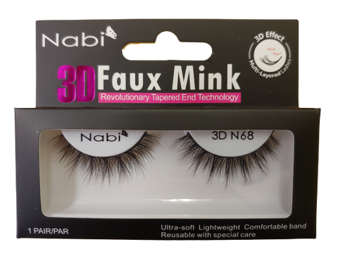 3D N68 - Nabi 3D Faux Mink Eyelash 12PCS/PACK