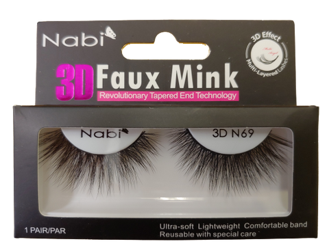 3D N69 - Nabi 3D Faux Mink Eyelash 12PCS/PACK