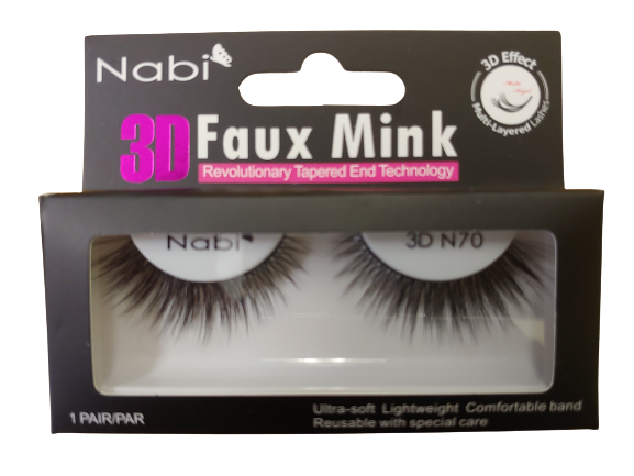 3D N70 - Nabi 3D Faux Mink Eyelash 12PCS/PACK