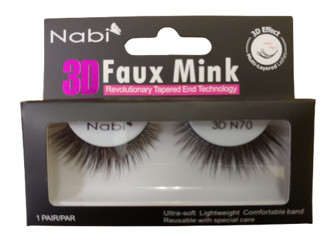 3D N70 - Nabi 3D Faux Mink Eyelash 12PCS/PACK