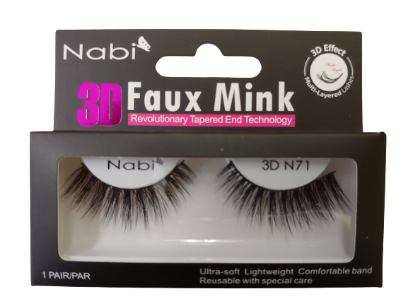 3D N71 - Nabi 3D Faux Mink Eyelash 12PCS/PACK