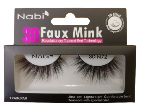 3D N72 - Nabi 3D Faux Mink Eyelash 12PCS/PACK