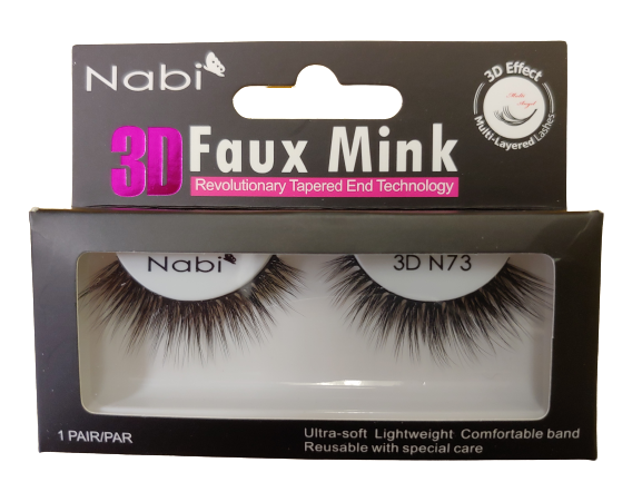 3D N73 - Nabi 3D Faux Mink Eyelash 12PCS/PACK