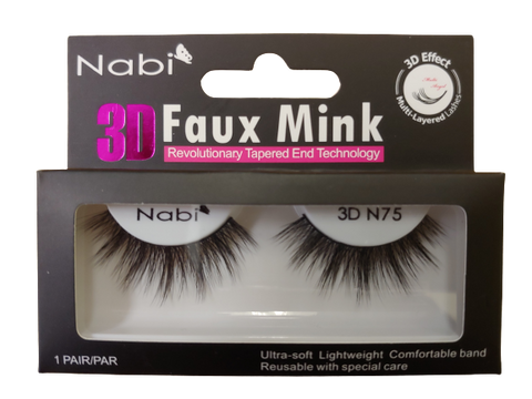 3D N75 - Nabi 3D Faux Mink Eyelash 12PCS/PACK