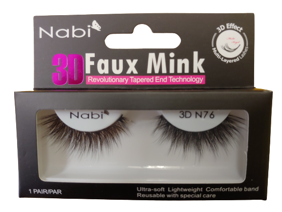 3D N76 - Nabi 3D Faux Mink Eyelash 12PCS/PACK