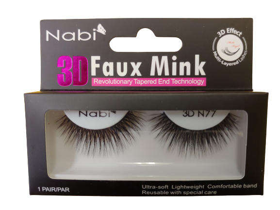 3D N77 - Nabi 3D Faux Mink Eyelash 12PCS/PACK