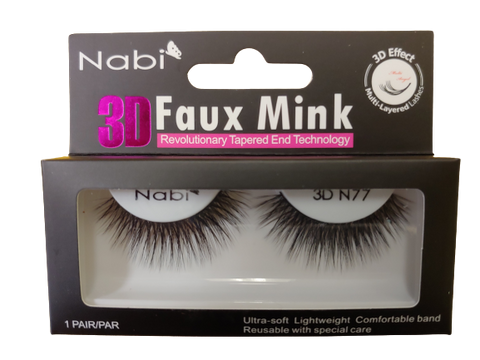 3D N77 - Nabi 3D Faux Mink Eyelash 12PCS/PACK