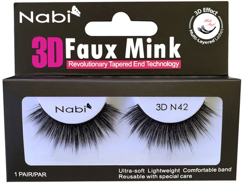 3D N42 - Nabi 3D Faux Mink Eyelash 12PCS/PACK