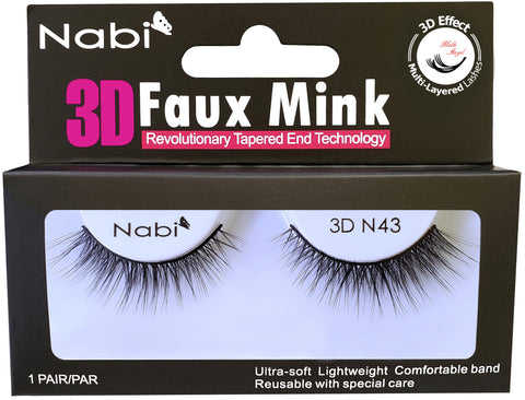 3D N43 - Nabi 3D Faux Mink Eyelash 12PCS/PACK