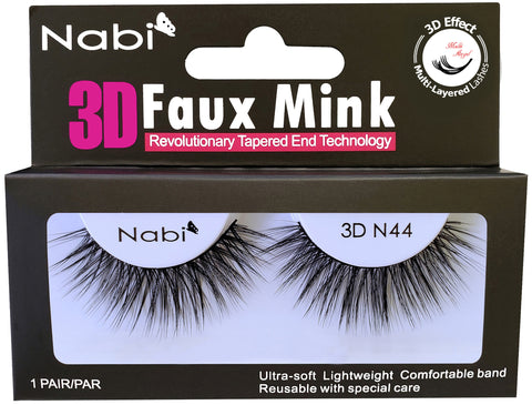 3D N44 - Nabi 3D Faux Mink Eyelash 12PCS/PACK