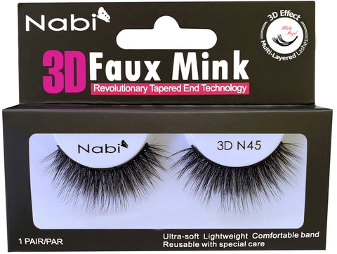 3D N45 - Nabi 3D Faux Mink Eyelash 12PCS/PACK