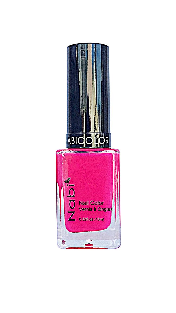 NP47 - Nabi 5 Nail Polish Neon Hot Pink 12Pcs/Pack