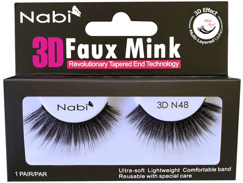 3D N48 - Nabi 3D Faux Mink Eyelash 12PCS/PACK