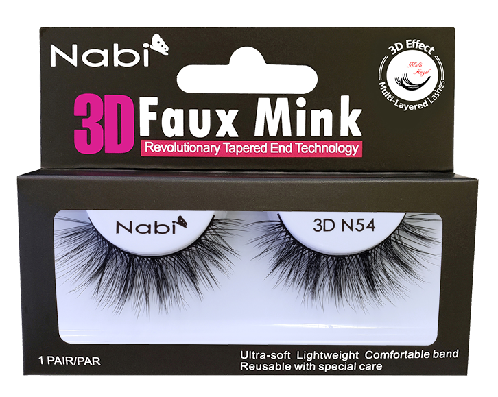 3D N54 - Nabi 3D Faux Mink Eyelash 12PCS/PACK