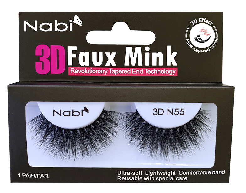 3D N55 - Nabi 3D Faux Mink Eyelash 12PCS/PACK