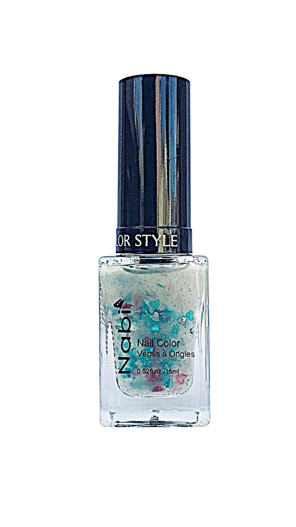 NP84 - Nabi 5 Nail Polish Multy Heart Glitter 12Pcs/Pack