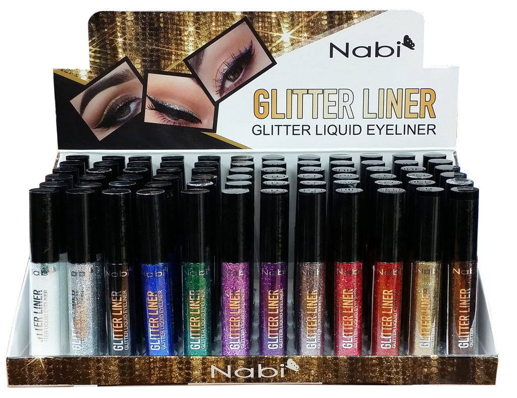 ELG72-12 COLORS GLITTER LIQUID EYELINER SET