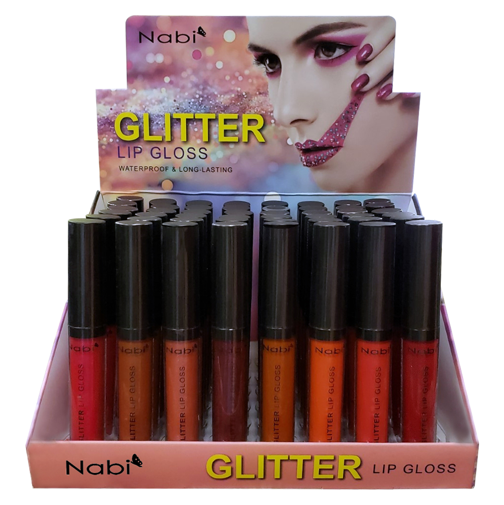 48PCS GLITTER LIPGLOSS DISPLAY SET (GLG-48)