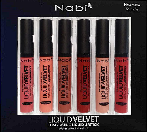 MLL6A - LIQUID VELVET LONG LASTING LIQUID LIPSTICK 6PCS/PACK