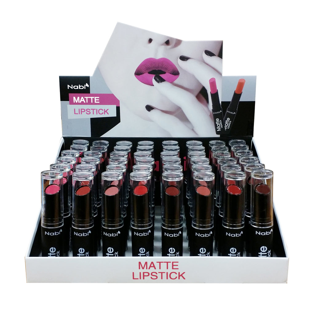 MLS48 K - MATTE LIPSTICK 8 COLORS 48 PCS SET K