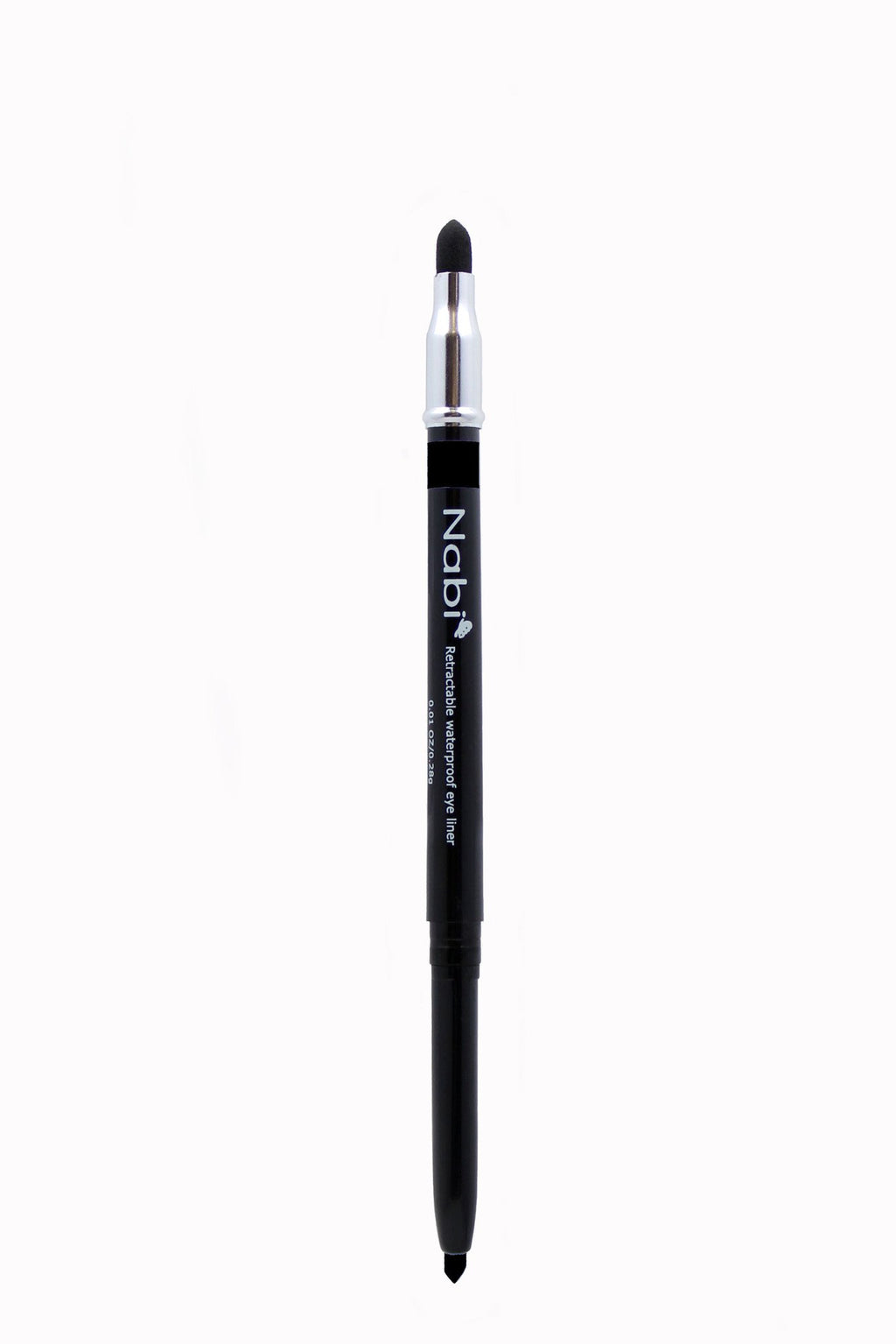 PE01 - Retractable Auto Eye Pencil with Sponge Black 12Pcs/Pack