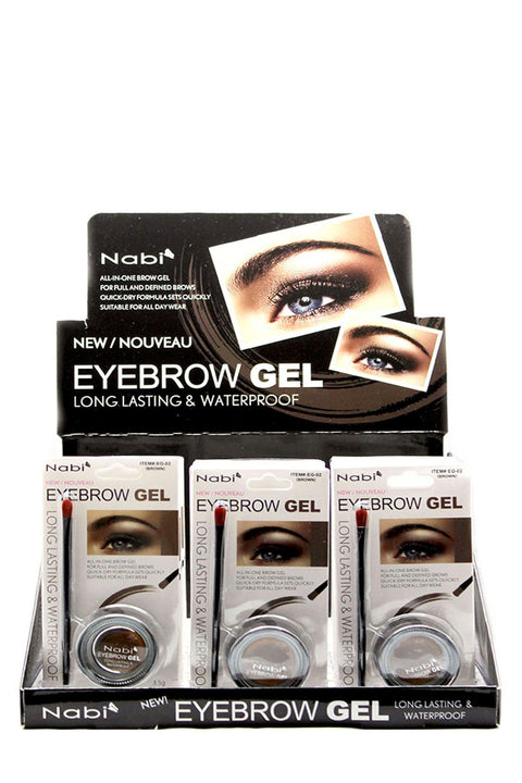 EG03 - Gel Eyebrow Dark Brown 24Pcs Set