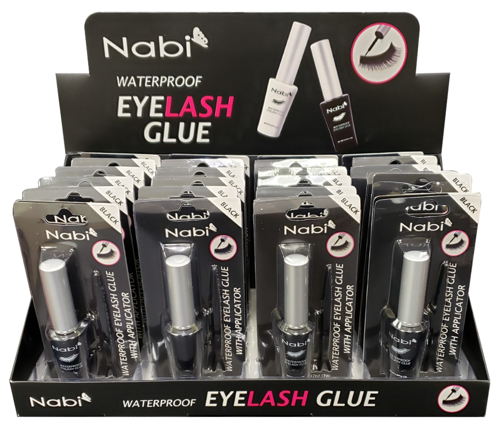 GD24 - WATERPROOF EYELASH GLUE BLACK 24PCS / PACK